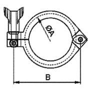 Single Pin Heavy Duty Clamp for Sanitary Applications