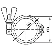 Double Pin Sanitary Clamps