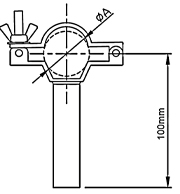 Round Tube Hanger with Pipe