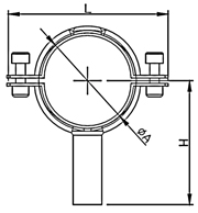 Round Stainless Steel Tube Hangers with Pipe